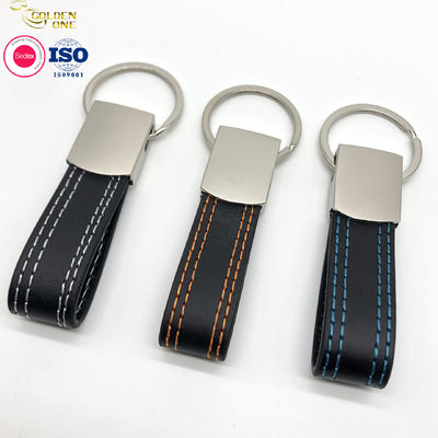 Business Car PU Leather Key Chain Holder Zinc Alloy Souvenir House Shape