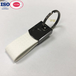 Business Car PU Leather Key Chain Holder Zinc Alloy Souvenir House Shape
