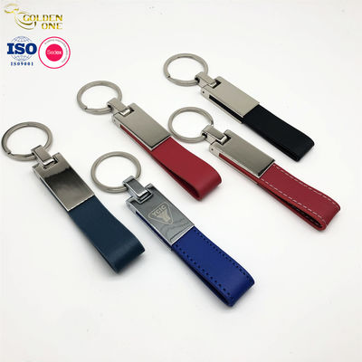 High Quality Custom Logo Laser Color Printing Key ring Luxury Pu Leather promotional keychains for souvenir