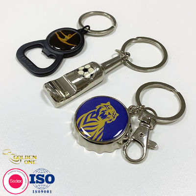Corkscrew Beer Bottle Opener Keychain Personalized Novelty Metal