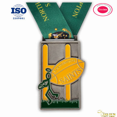 No Minimum Order Custom Shape Field Hockey Soccer Sports Award Gmilitary Zinc Alloy Medals