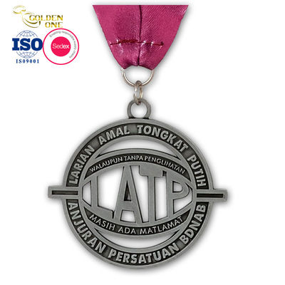 High  Quality Product Heart Shape Creative Sublimation Blank Trophies Medallion Zinc Alloy Carnival Medal