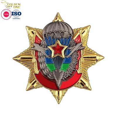 Hot Sale USA Shiny Gold Plated Soft Enamel Emblem Brooch Designer Metal Pins Zinc Alloy Star Badge For Gift