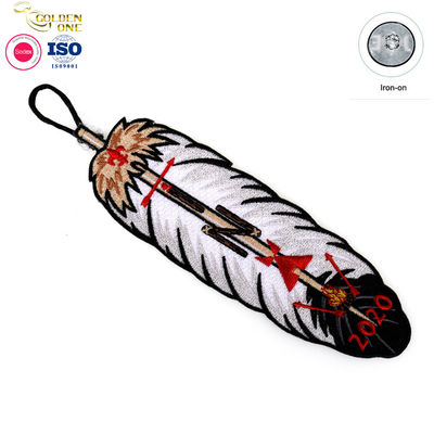 Hot Sale Custom Pvc Silicone  Rubber Design Woven Cool Eagle Shape Embroidered Gift Iron On Clothing Patch