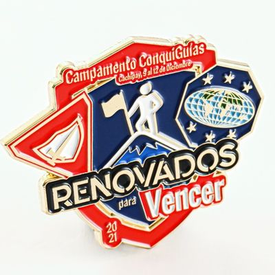 new styles shiny gold custom creative design polished souvenir gift metal vintage shirt lapel pin brooch