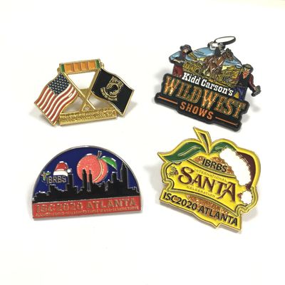 new styles shiny gold custom creative design polished souvenir gift metal vintage shirt lapel pin brooch