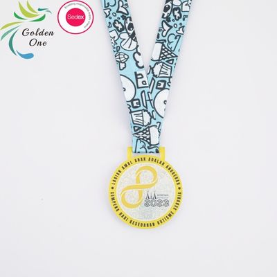 Medaglione in ottone in corsa premio antico in bronzo oro lucido eventi sportivi stampa acrilica logo personalizzato medaglia