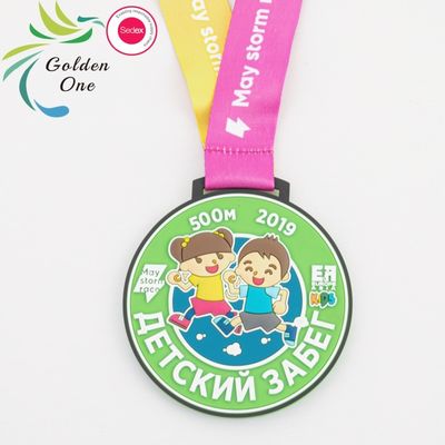 Custom Pvc 2D Soft Enamel Metal Medallion Custom Making Rückkehr zur Schule Rugby Souvenir Sport Ehrenpreis Medaille